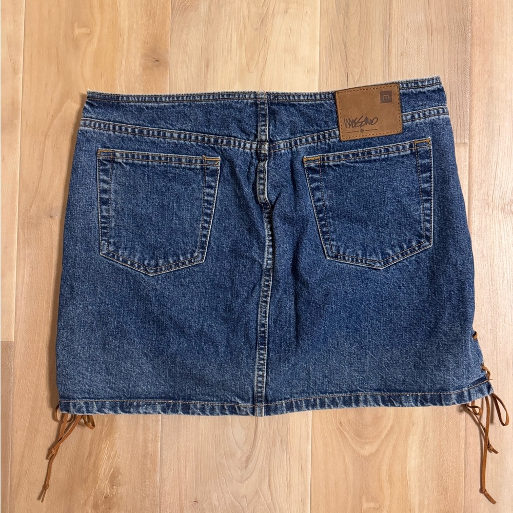 Vintage Y2K Mossimo Denim Lace Up Skirt - Picture 5 of 10